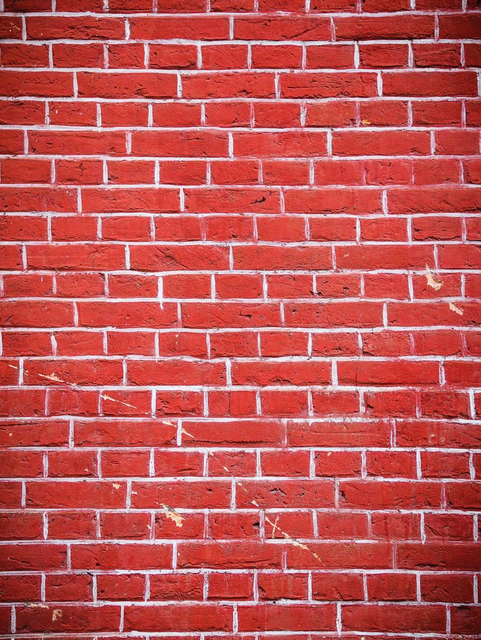 Free Image of Red Brick Wall With White Border 