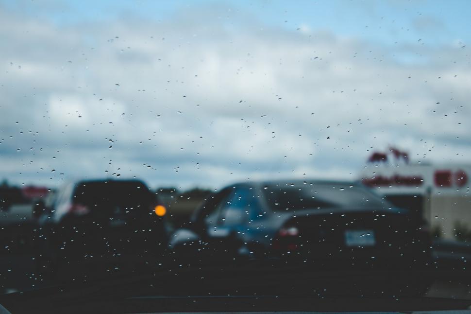 Free Image of Rainy View of a Parking Lot 