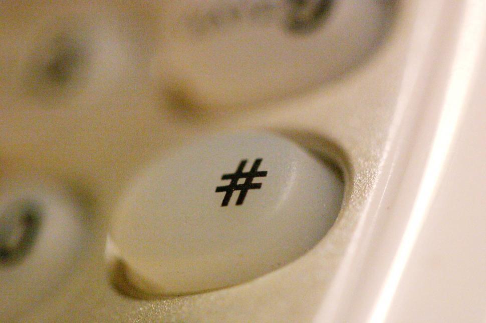 Free Image of phone telephone buttons keys keypad talk icon symbol telecommunications calls pound sign number # 