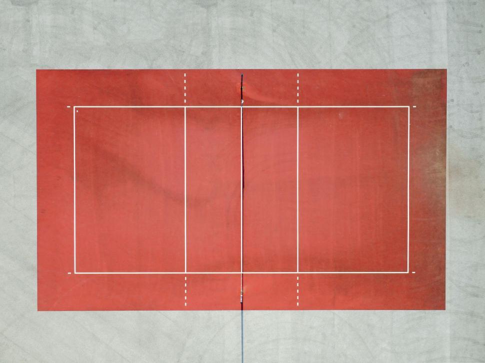 Free Image of Detailed Drawing of a Tennis Court With Drawn Lines 