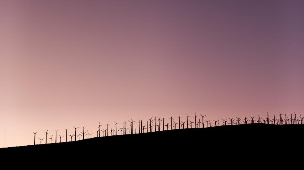 Free Image of Windmills on Hill 