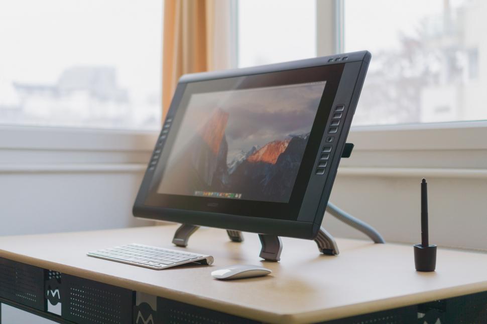 Free Image of Computer Monitor on Desk 