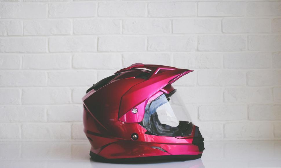 Free Image of Red Helmet on White Table 