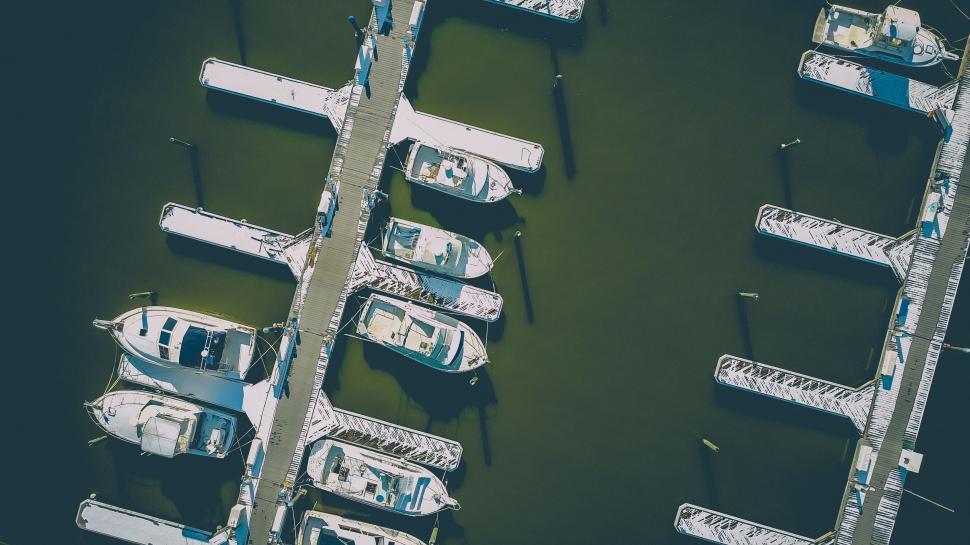 Free Image of Group of Boats Docked at a Dock 