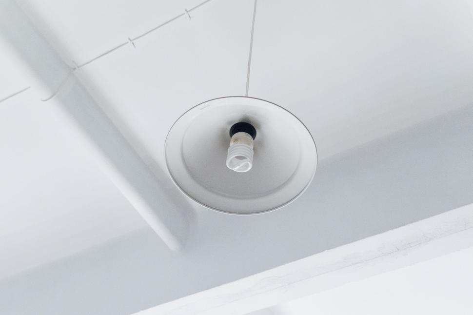 Free Image of White Light Fixture in Ceiling of Room 