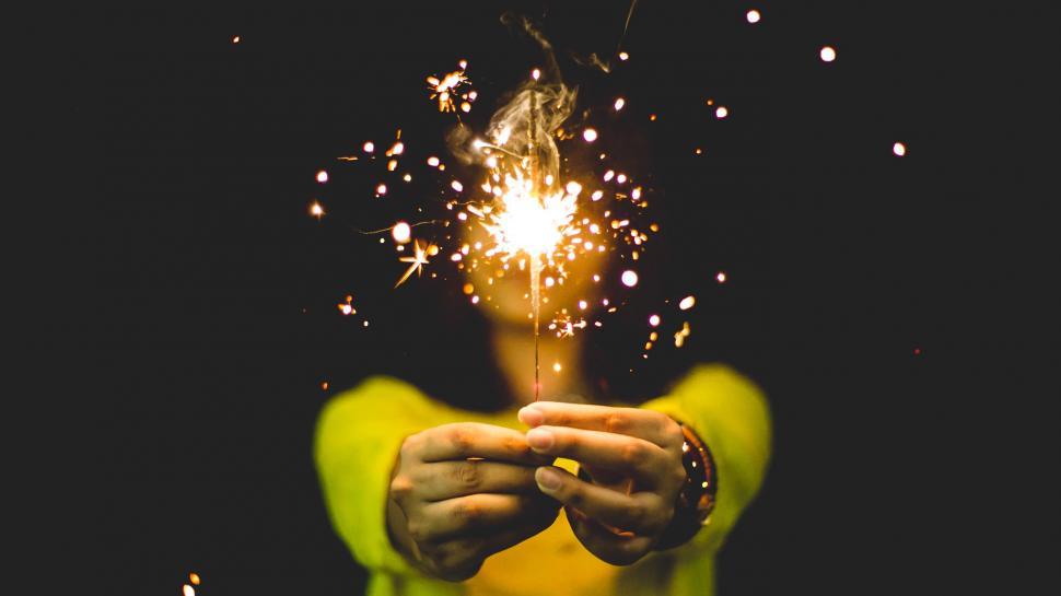Free Image of Person Holding Sparkler in Hands 
