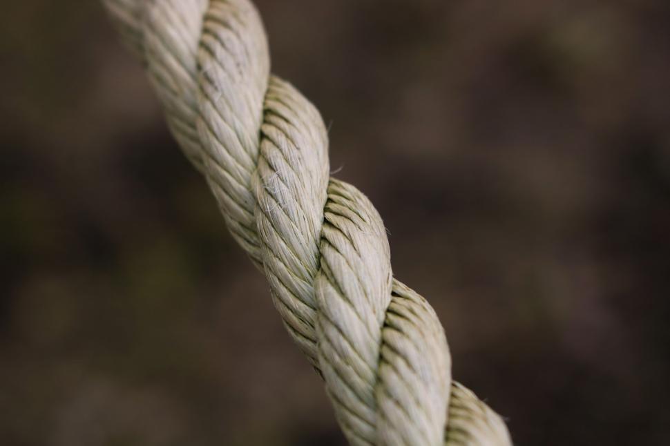 Free Image of Close Up Detail of Rope Against Blurry Background 