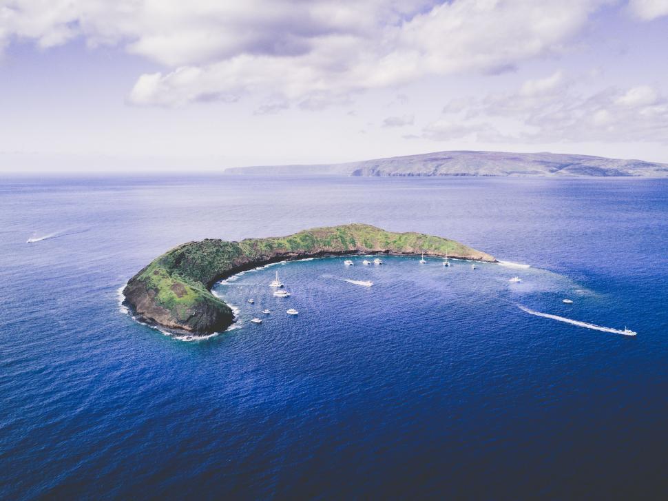 Free Image of Island Surrounded by Ocean 