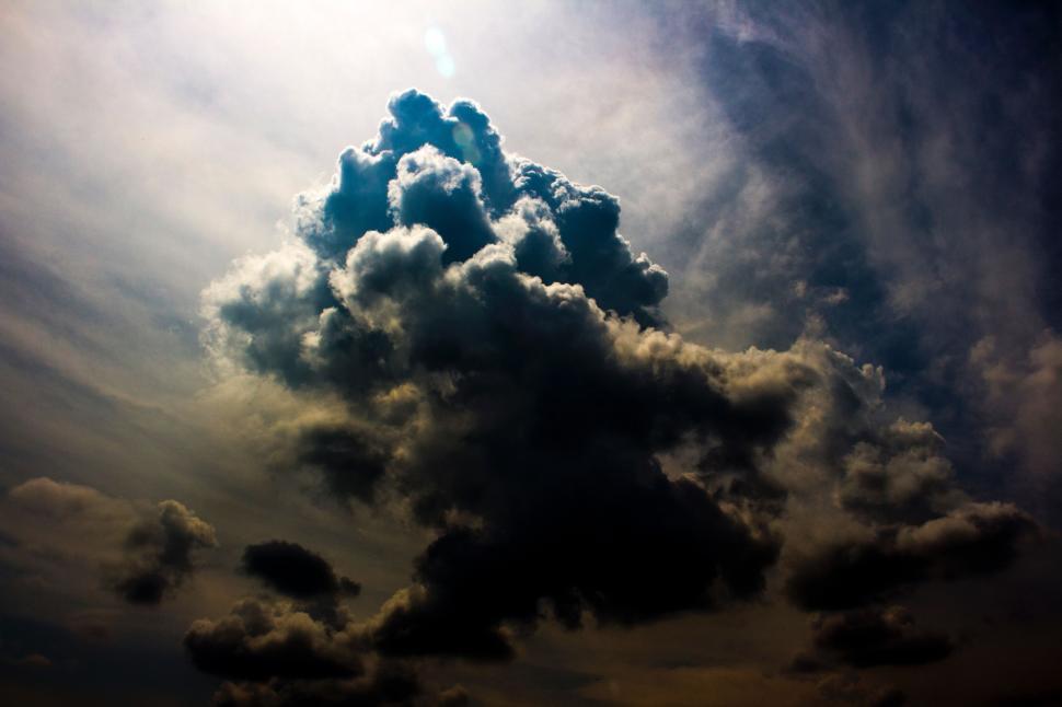 Free Image of Sun Shining Through Clouds in Sky 
