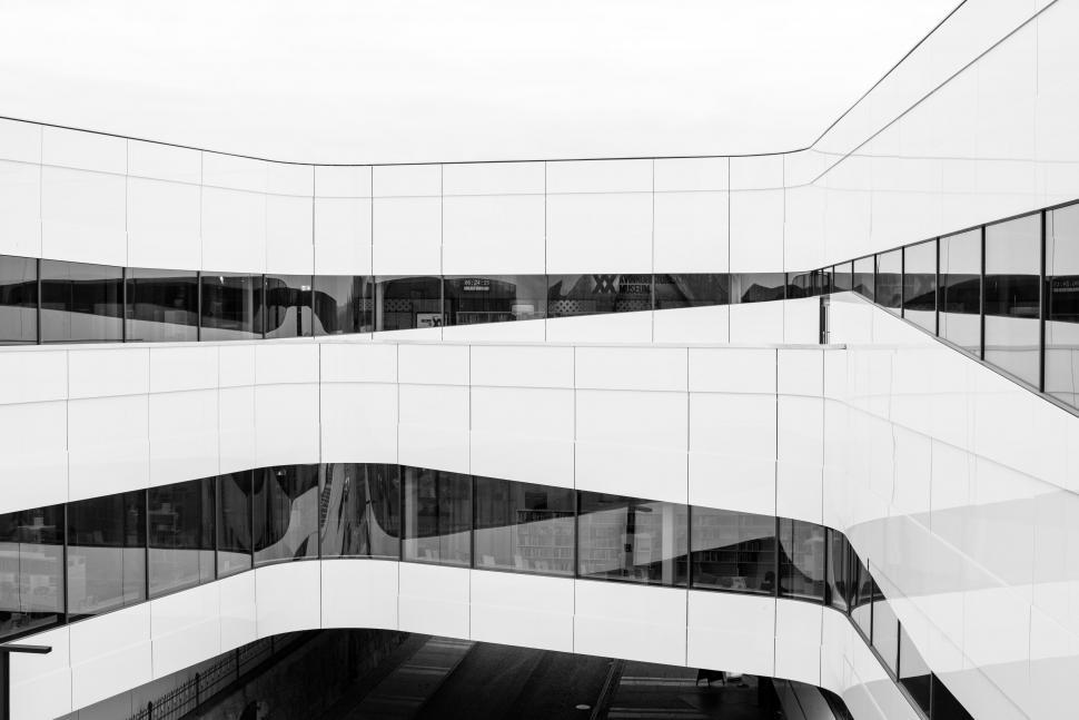 Free Image of Modern Building in Black and White 