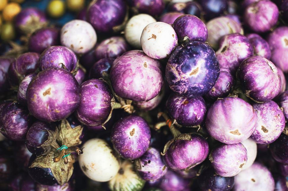 Free Image of Stack of Purple and White Fruit 