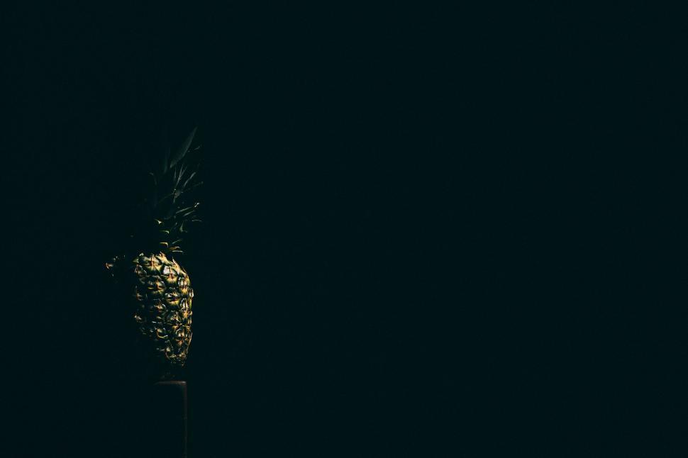 Free Image of Illuminated Pineapple in Darkness 