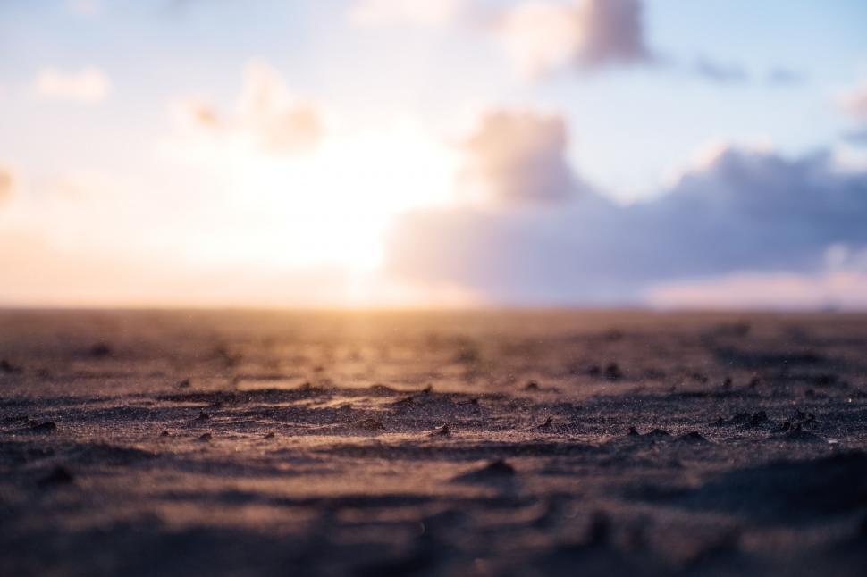 Free Image of Blurry Beach With Sky Background 