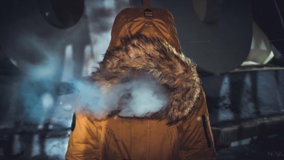 Free Image of Person in Yellow Jacket With Furry Hood 