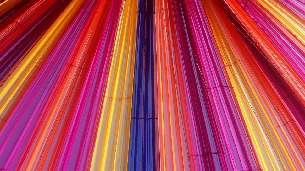 Free Image of Close Up of a Rainbow Colored Umbrella 