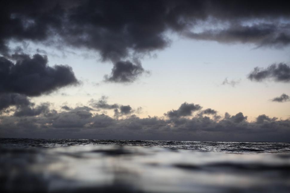 Free Image of Clouds Over the Ocean 