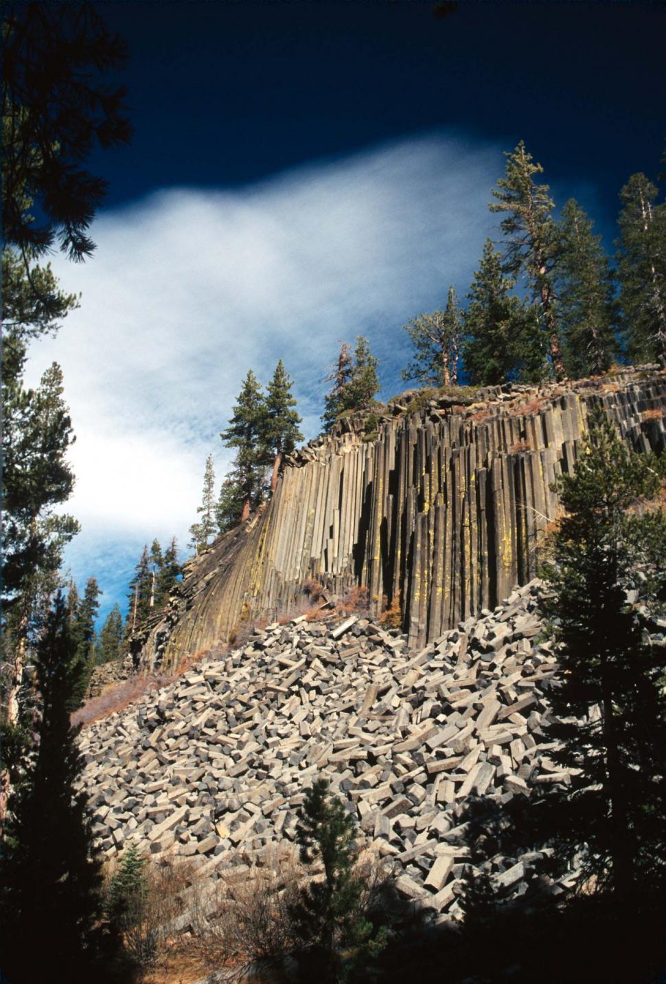 Free Image of Massive Rock Formation Alongside Mountain 