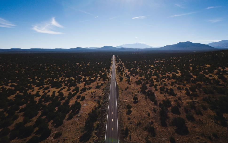 Free Image of Aerial View of Desert Road 