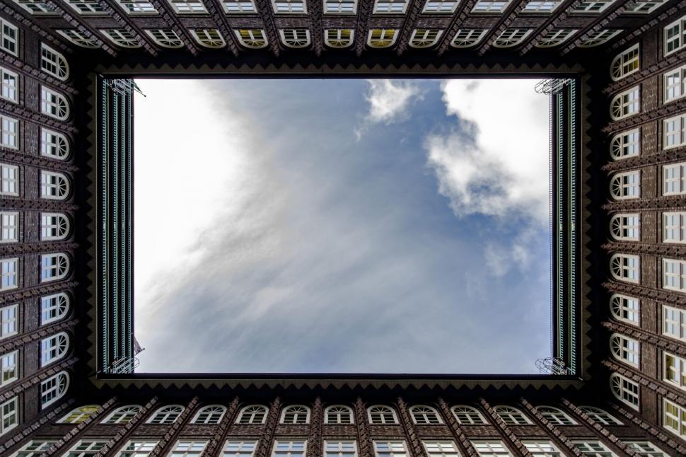 Free Image of View of the Sky Through a Window 