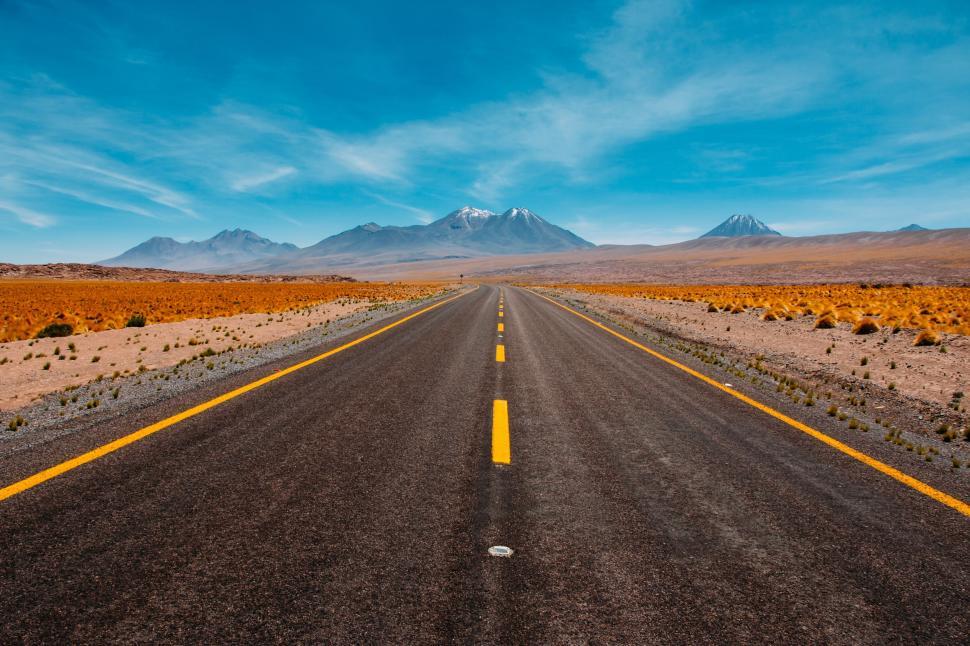 Free Image of Barren Desert Roadway 