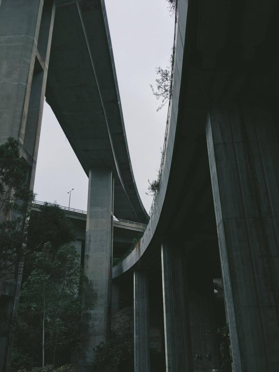 Free Image of Monochrome View of a Bridge 