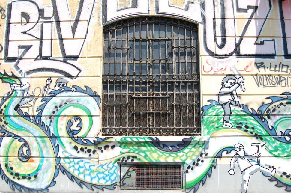 Free Image of Building Covered in Graffiti 