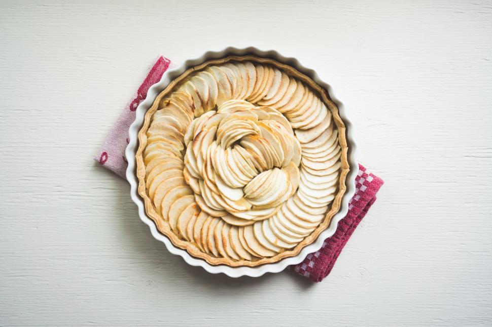 Free Image of Pie Crust in Pie Pan on Table 