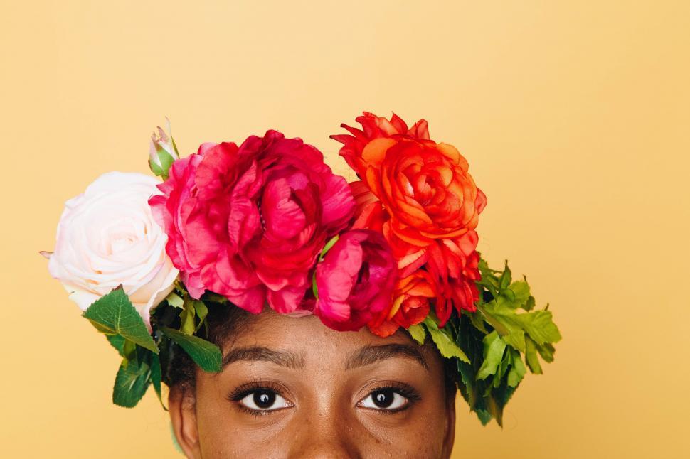 Free Image of Woman With Flower Crown 
