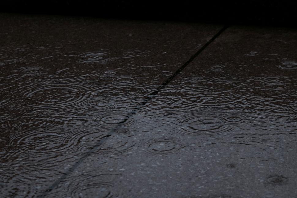 Free Image of Rain Drops on Ground 
