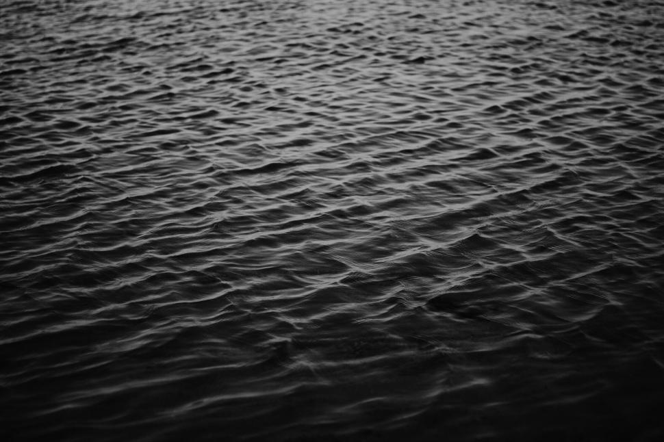Free Image of Ripples on Black and White Water 