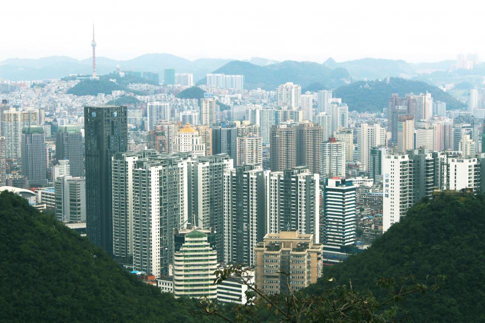 Free Image of Urban Skyline Dominated by Tall Buildings 