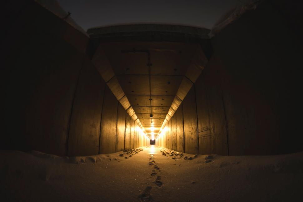 Free Image of Dark Tunnel With Light at the End 
