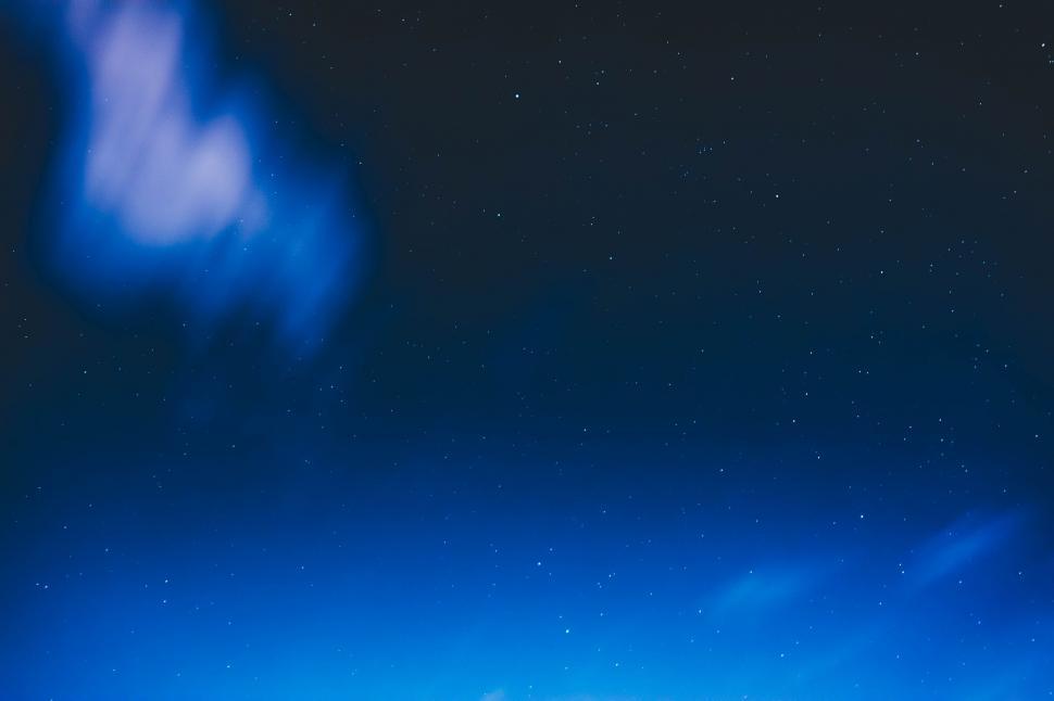 Free Image of Blue Sky With Few Clouds and Stars 