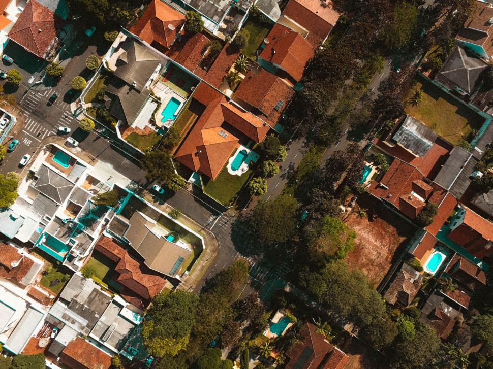 Free Image of Birds Eye View of a Residential Area 