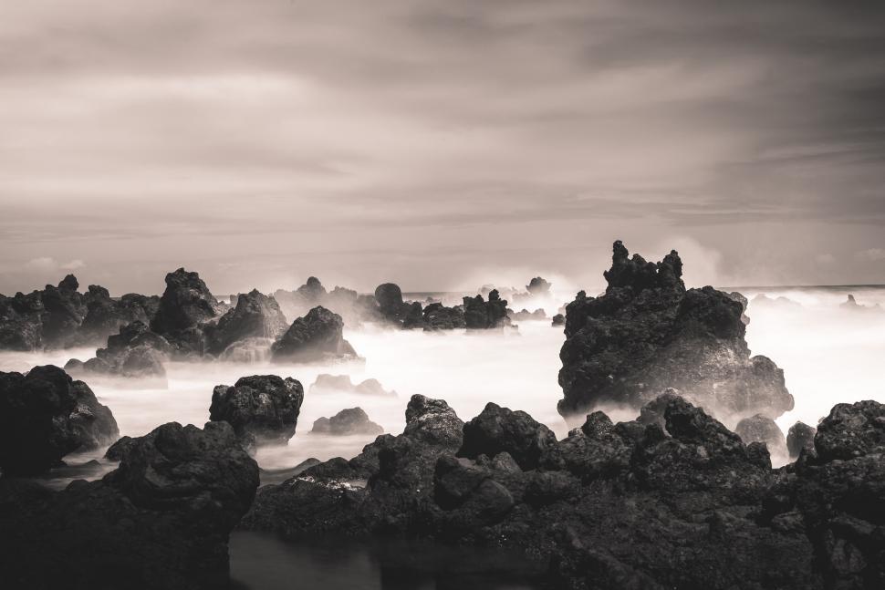 Free Image of Rocks in the Ocean 