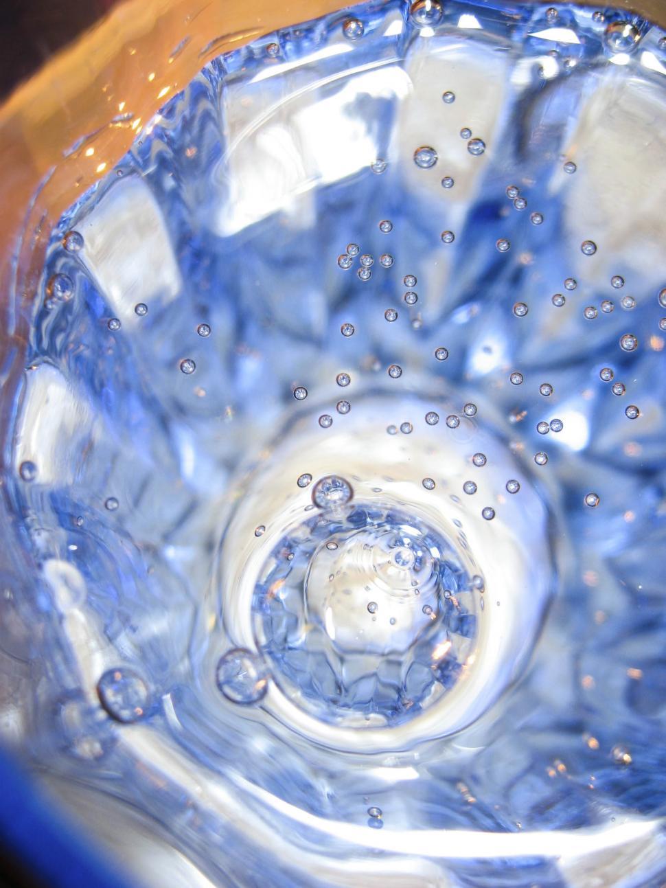 Free Image of water in a blue glass 