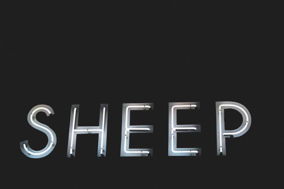 Free Image of Sheep on Black Background 