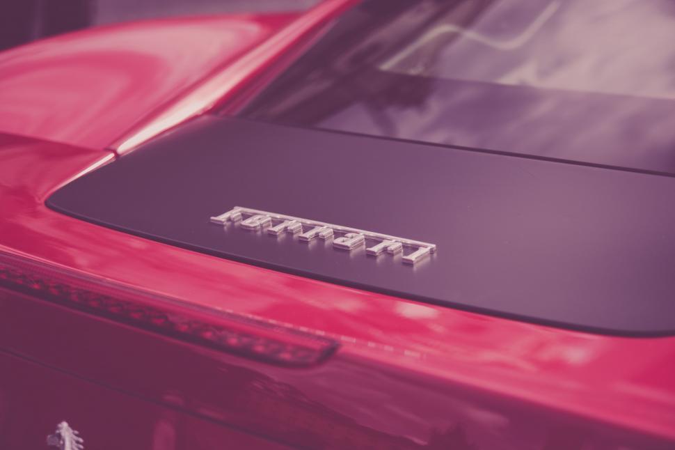 Free Image of Close Up of a Red Sports Car 