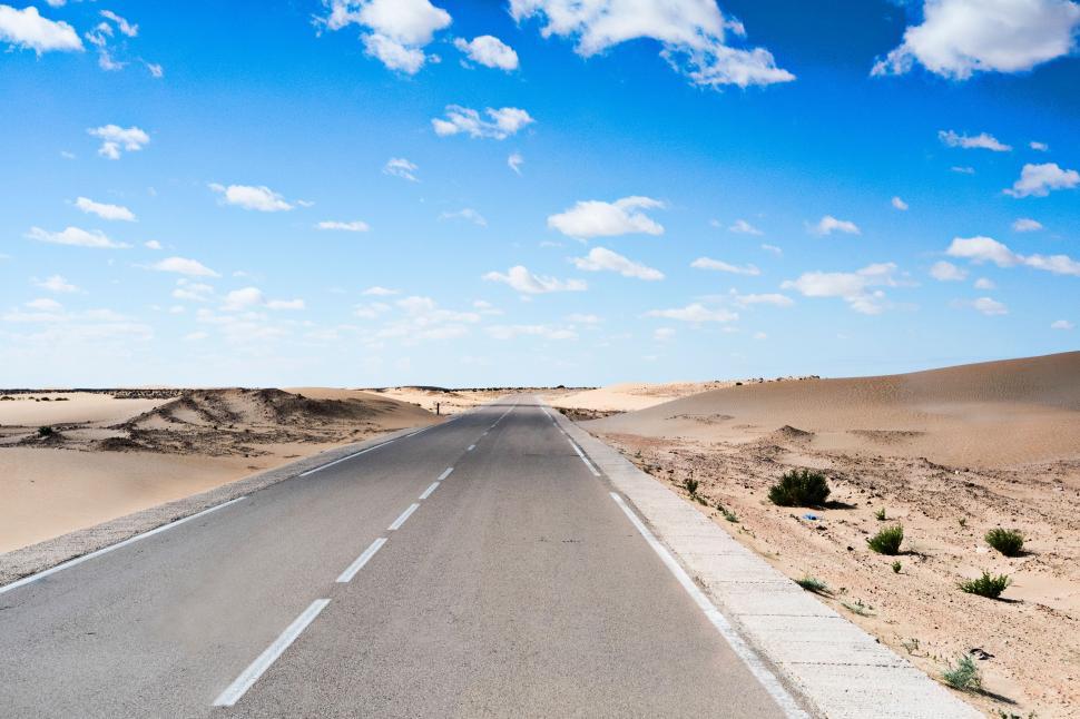 Free Image of Empty Road in Desert Landscape 