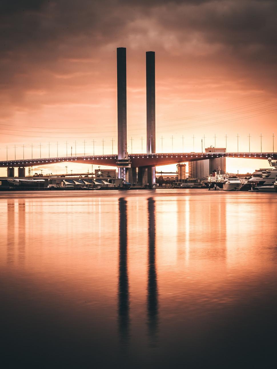 Free Image of Bridge Over a Large Body of Water 