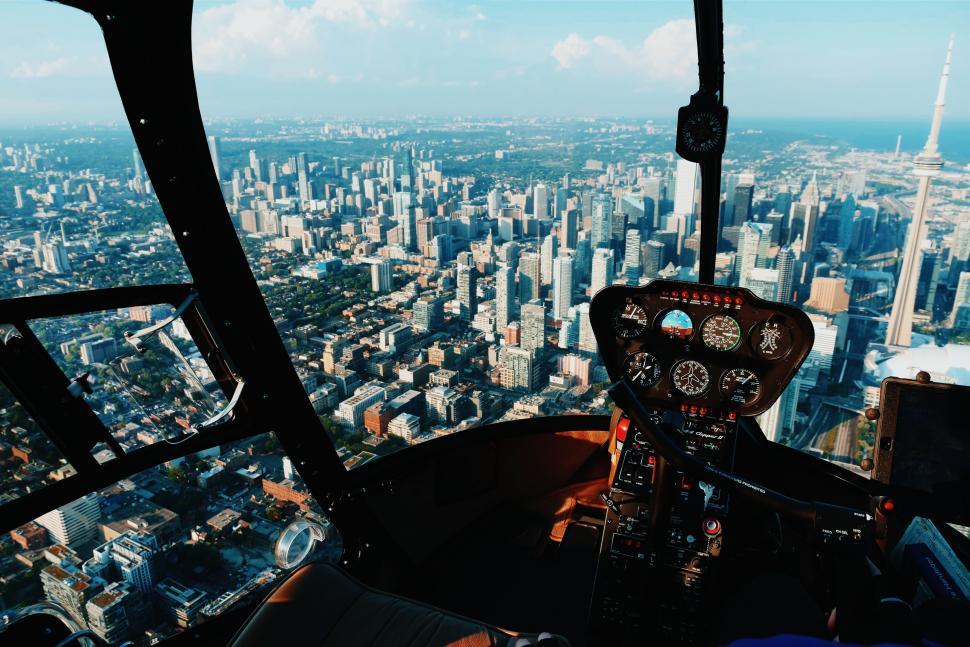 Free Image of Aerial View of Cityscape From Helicopter 