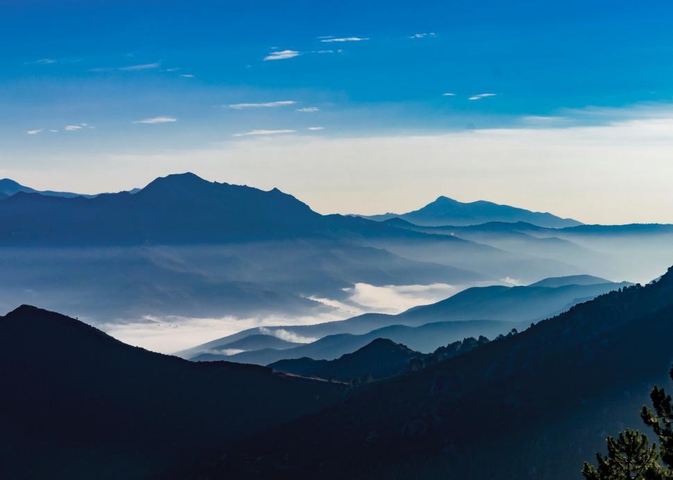 Free Image of Misty Mountain Range in the Fog 