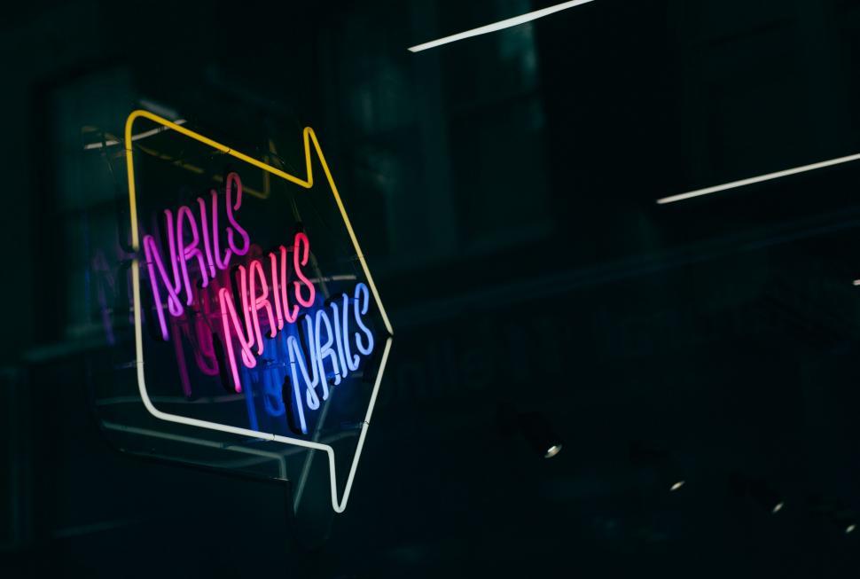 Free Image of Close Up of Neon Sign on Building 