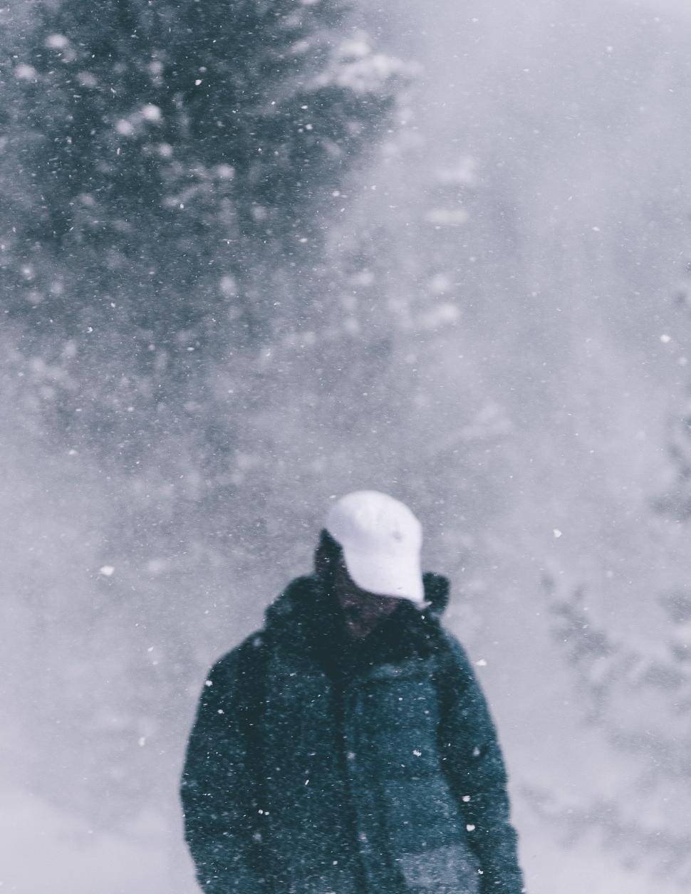 Free Image of Person Standing in Snow With Hat On 