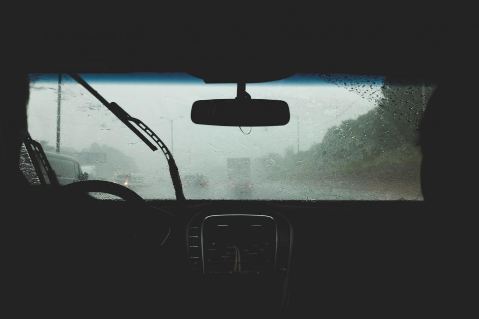 Free Image of View of a Windshield From Inside a Car 