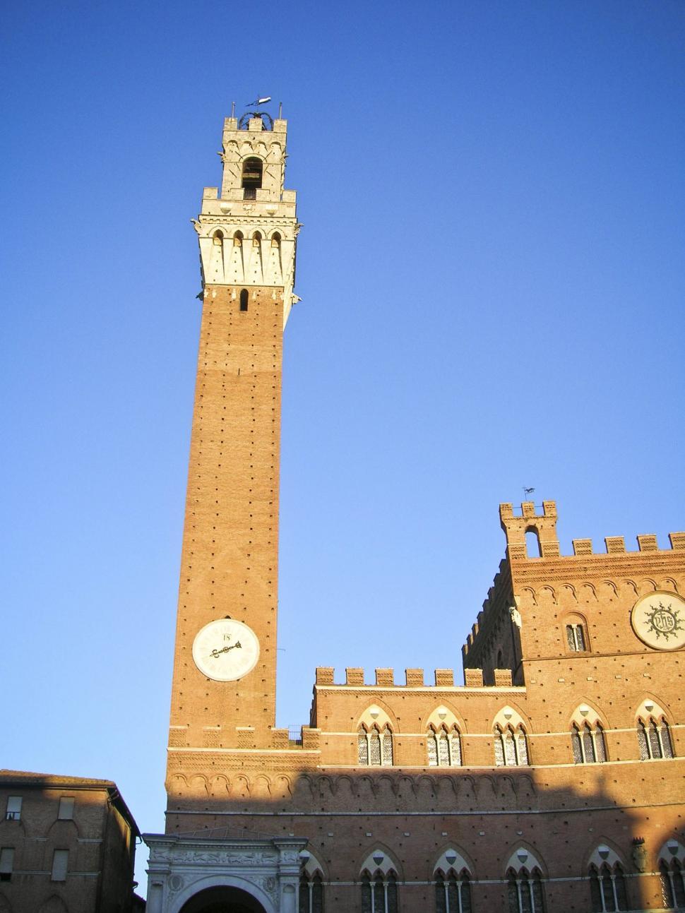 Free Image of Clock tower in Siena, Italy 