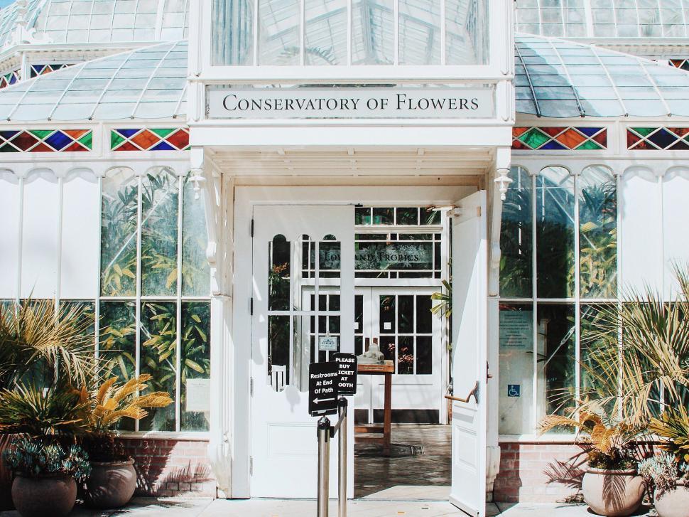 Free Image of The Conservatory of Flowers in a Tropical Setting 