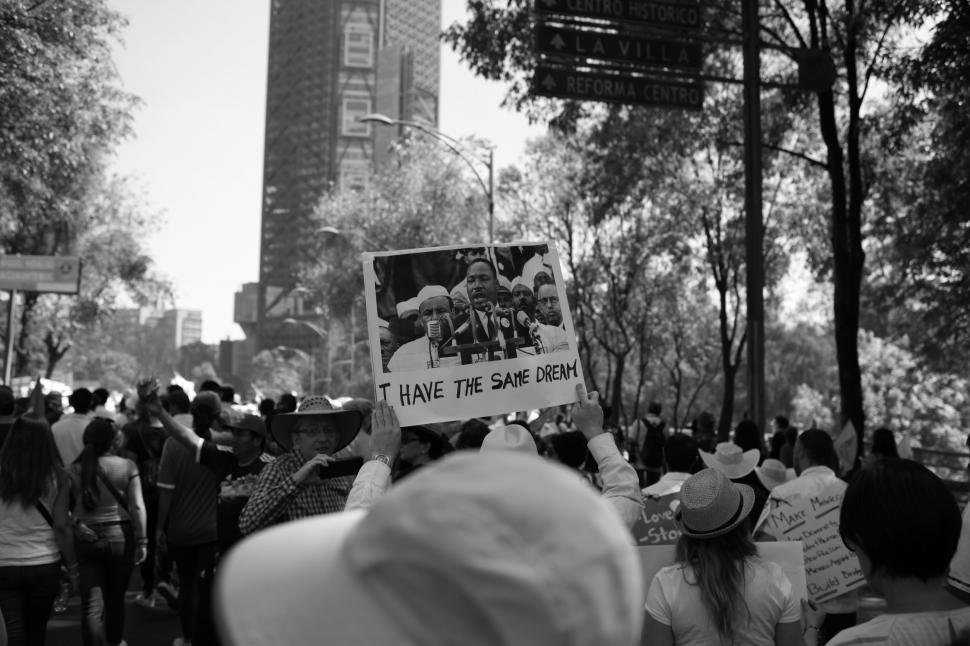 Free Image of Crowd Holding Signs in Public Gathering 