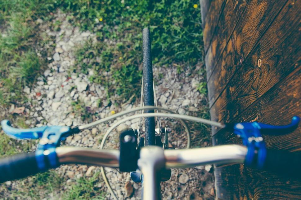 Free Image of Close Up View of a Bicycle Handlebar 