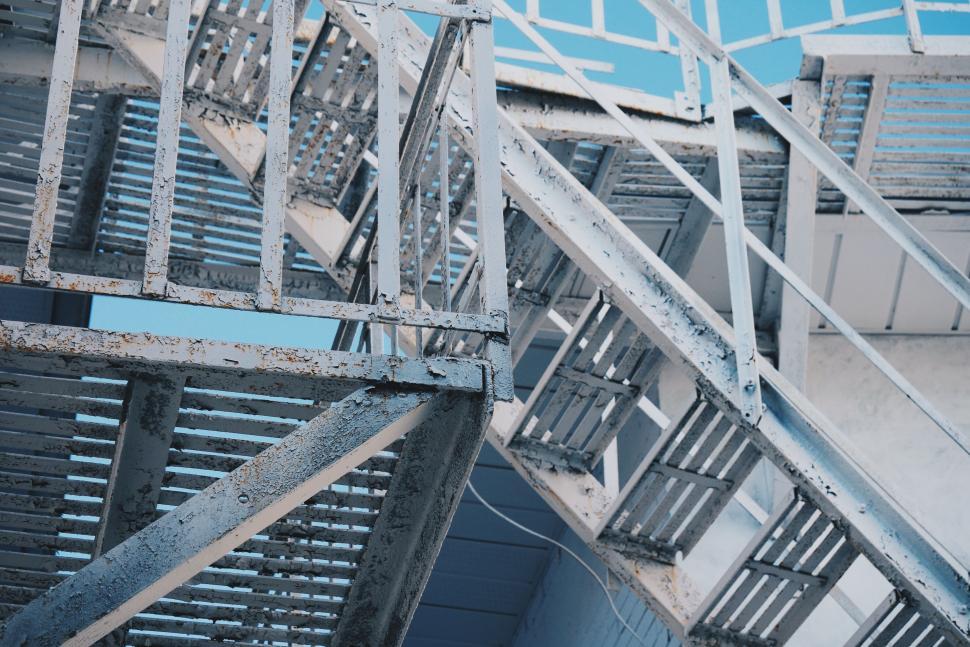Free Image of Close Up of a Metal Staircase 